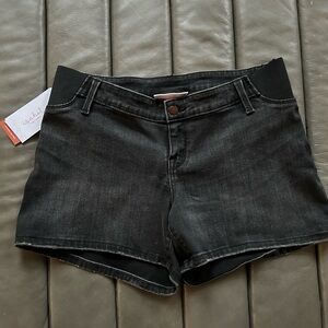 Ingrid & Isabel Black Distressed Jean Shorts